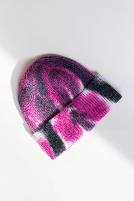 Intentionally Blank VENICE Tie Dye Beanie Berry