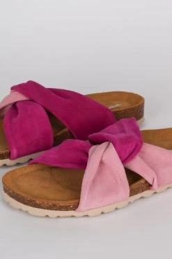 Intentionally Blank JORDANA SANDAL Fuchsia Combo