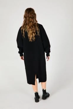 Intentionally Blank JILLIAN SWEATSHIRT DRESS BLACK