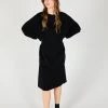 Intentionally Blank JILLIAN SWEATSHIRT DRESS BLACK