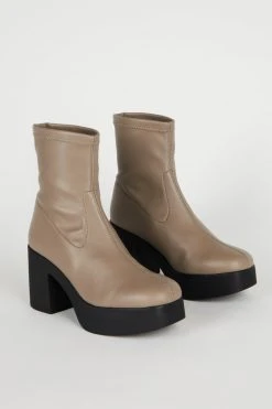 Intentionally Blank MARLOWE PLATFORM BOOT Fog Vegan SHOES