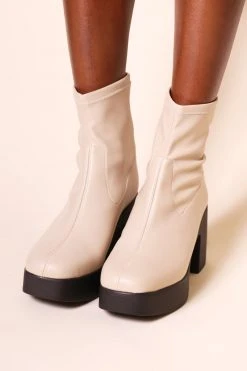 Intentionally Blank MARLOWE PLATFORM BOOT Clouds Vegan SHOES