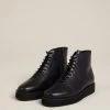Intentionally Blank MILLER HI TOP Black Leather SHOES