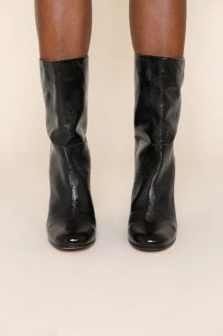 Intentionally Blank PAMMY MID LENGTH BOOT Black Patent SHOES