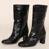 Intentionally Blank PAMMY MID LENGTH BOOT Black Patent SHOES