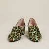 Intentionally Blank SHOES PERF-HI HEEL Green Cheetah