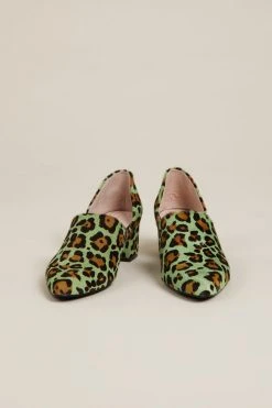Intentionally Blank SHOES PERF-HI HEEL Green Cheetah
