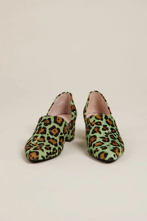Intentionally Blank SHOES PERF-HI HEEL Green Cheetah