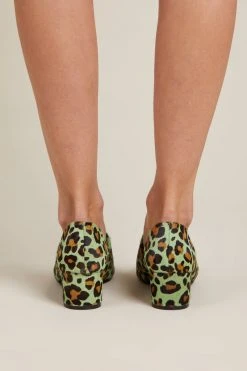 Intentionally Blank SHOES PERF-HI HEEL Green Cheetah