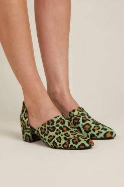 Intentionally Blank SHOES PERF-HI HEEL Green Cheetah