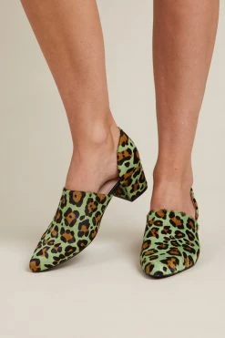 Intentionally Blank SHOES PERF-HI HEEL Green Cheetah