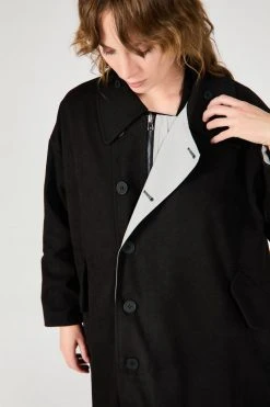 Intentionally Blank PETERS TRENCH BLACK GARMENTS