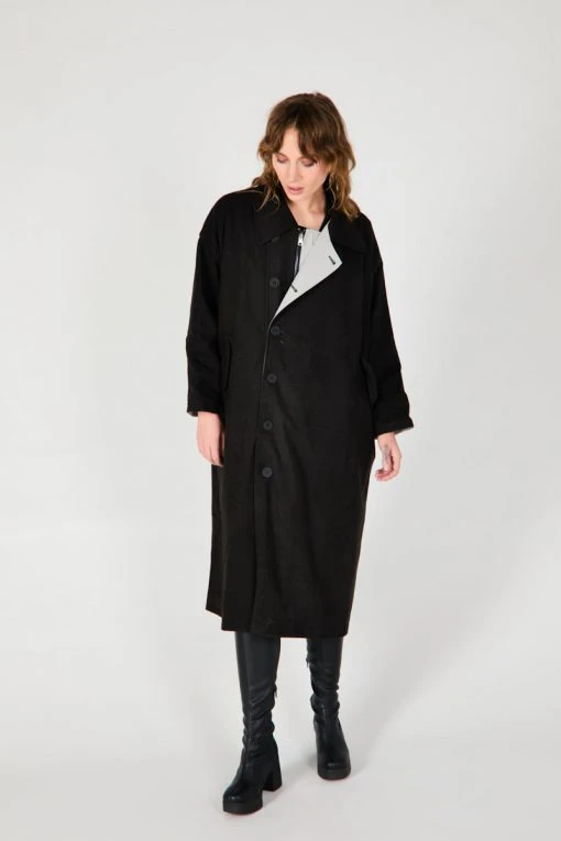 Intentionally Blank PETERS TRENCH BLACK GARMENTS
