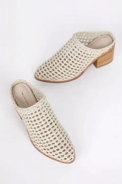 Intentionally Blank CAPS Basket MULE Bone SHOES