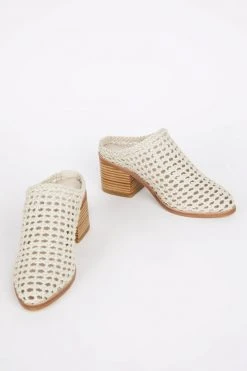 Intentionally Blank CAPS Basket MULE Bone SHOES