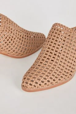 Intentionally Blank CAPS Basket MULE Tan SHOES