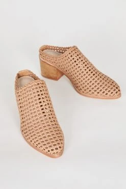 Intentionally Blank CAPS Basket MULE Tan SHOES