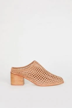 Intentionally Blank CAPS Basket MULE Tan SHOES