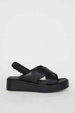 Intentionally Blank STARRY FLATFORM SANDAL Black