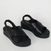 Intentionally Blank STARRY FLATFORM SANDAL Black