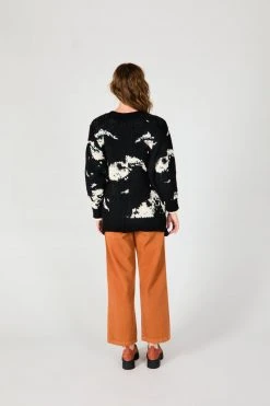 Intentionally Blank SWEDEN CARDIGAN BLEACH OUT