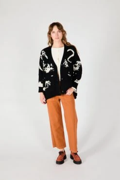 Intentionally Blank SWEDEN CARDIGAN BLEACH OUT