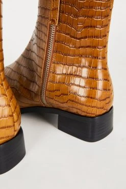 Intentionally Blank TOUR BOOT Tan Croc