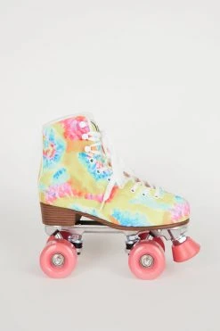 Intentionally Blank TRIPPY ROLLER SKATE Yellow Tie Dye IB ROLLER SKATES