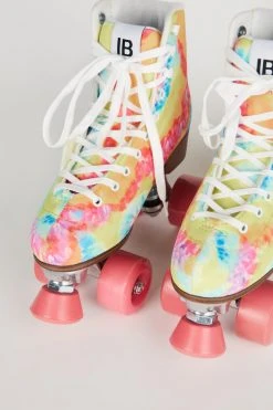 Intentionally Blank TRIPPY ROLLER SKATE Yellow Tie Dye IB ROLLER SKATES