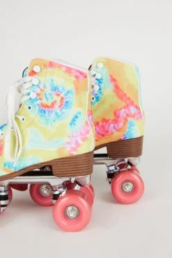 Intentionally Blank TRIPPY ROLLER SKATE Yellow Tie Dye IB ROLLER SKATES