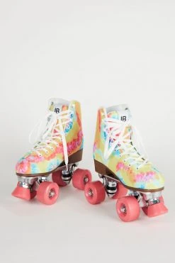 Intentionally Blank TRIPPY ROLLER SKATE Yellow Tie Dye IB ROLLER SKATES