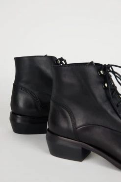 Intentionally Blank WEST HEELED BOOT BLACK SHOES