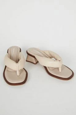 Intentionally Blank NEW ARRIVALS WHITMAN HEELED SANDALS Cream