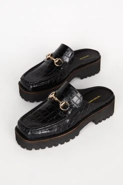 Intentionally Blank KOWLOON LOAFER MULE Black