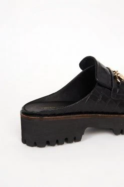Intentionally Blank KOWLOON LOAFER MULE Black