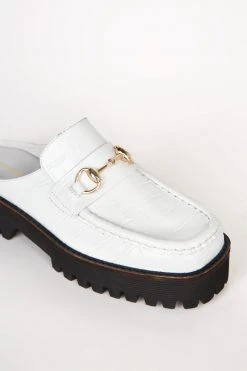 Intentionally Blank KOWLOON LOAFER MULE White