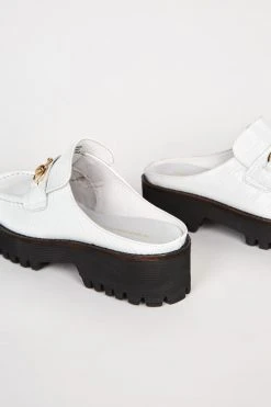 Intentionally Blank KOWLOON LOAFER MULE White