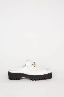 Intentionally Blank KOWLOON LOAFER MULE White